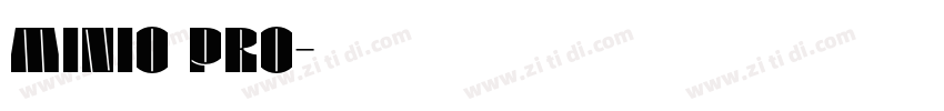 Minio Pro字体转换